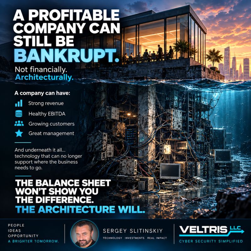 Post artwork: A PROFITABLE COMPANY CAN STILL BE BANKRUPT.