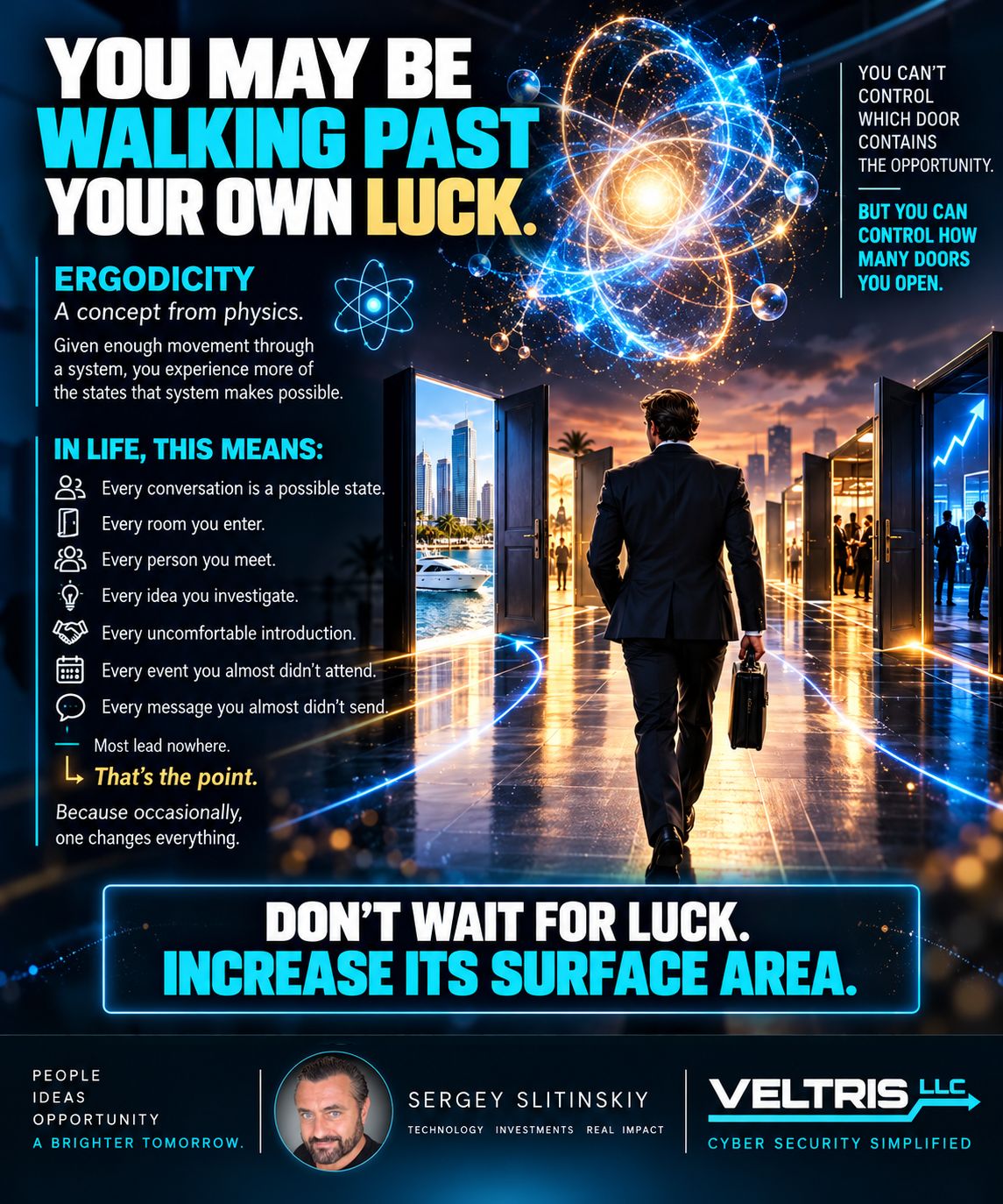 Post artwork: DONT WAIT FOR LUCK, INCREASE ITS SURFACE AREA